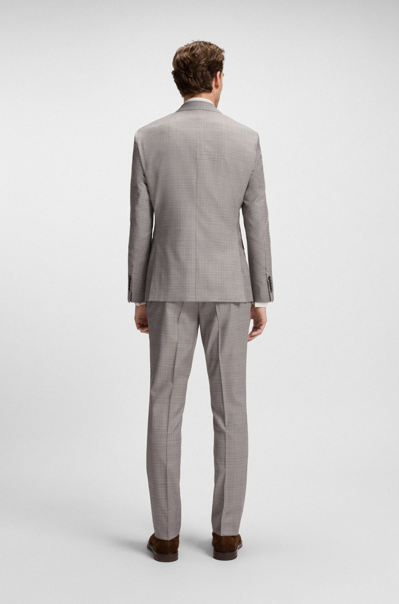 BOSS REGULAR-FIT SUIT IN CHECKED WOOL outlook