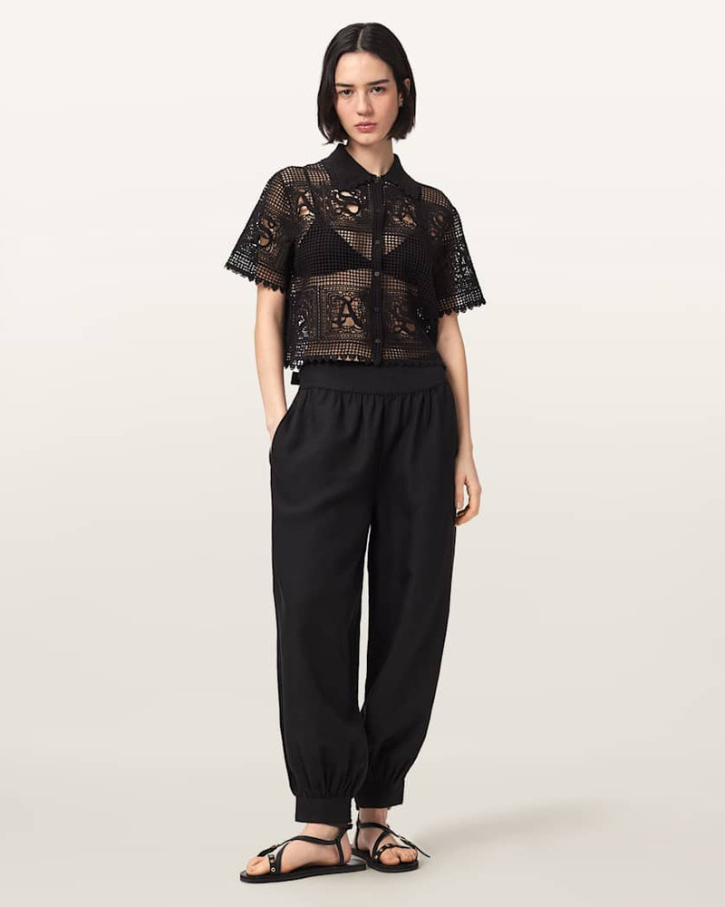 KYRA CROCHET CROPPED POLO T-SHIRT 4