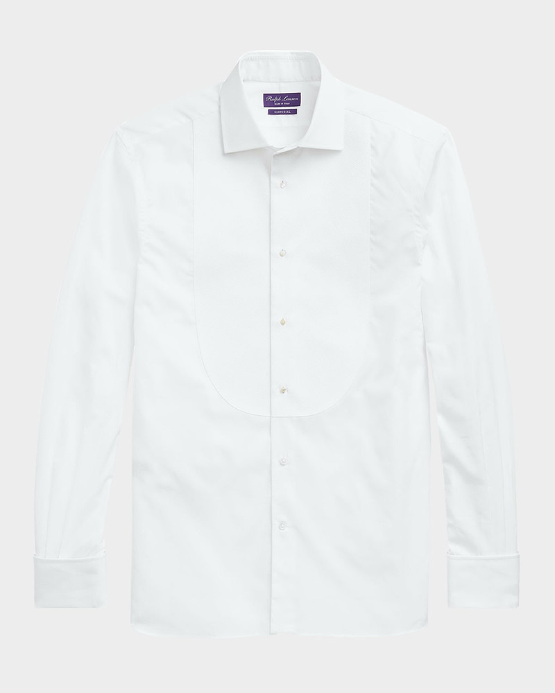 Piqué-Bib French Cuff Tuxedo Shirt 1