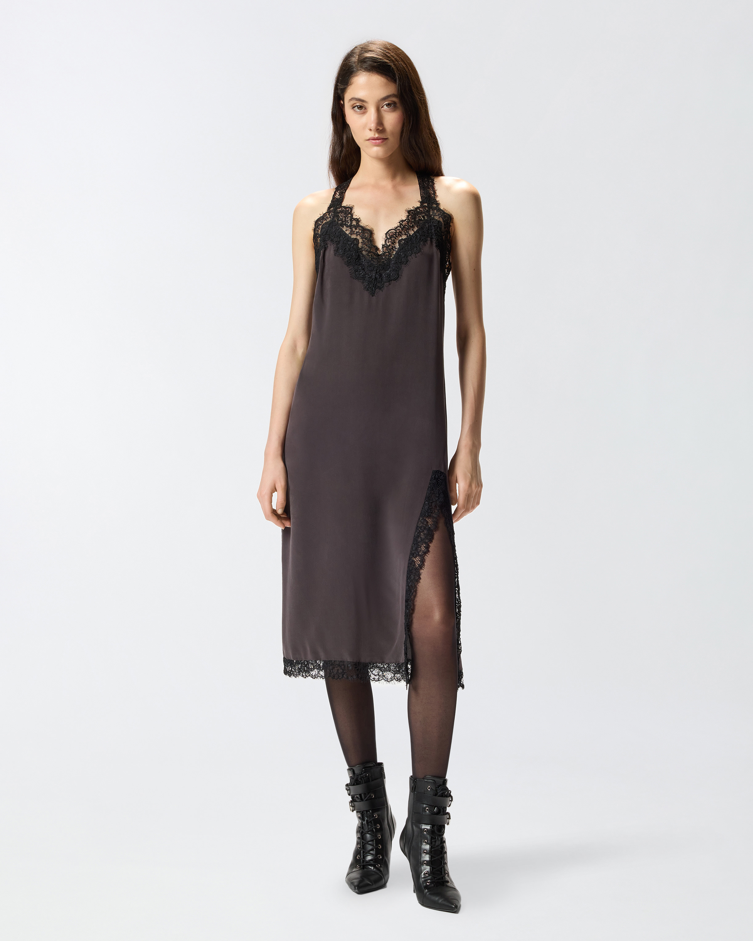 SILK AND LACE LINGERIE DRESS - 3