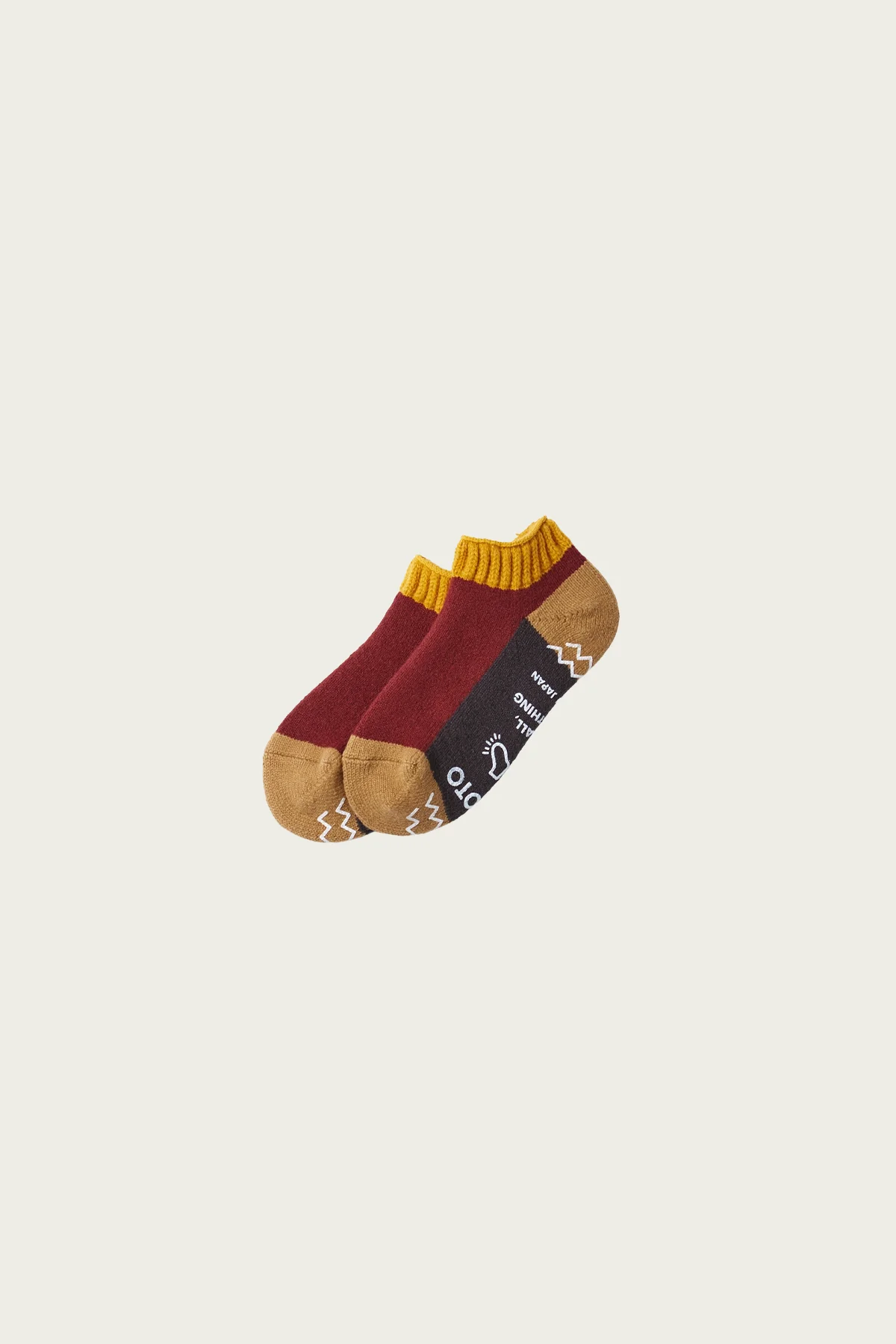 Pile Sockslipper "Multi" - Gold / Maroon - 1