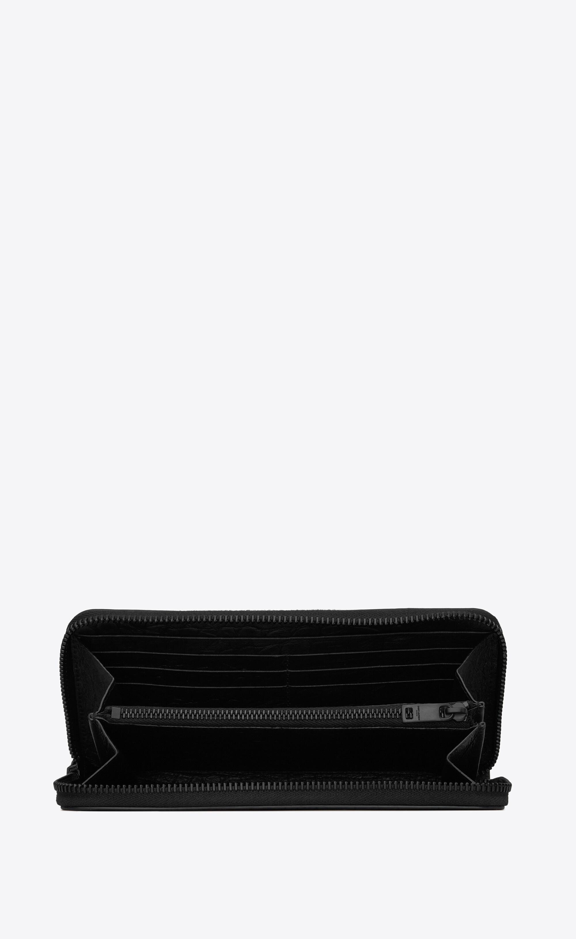 monogram zip-around wallet in crocodile-embossed leather - 4