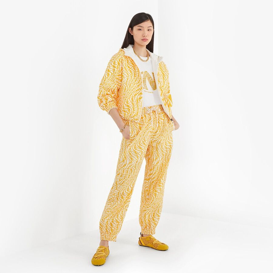 Yellow nylon trousers - 4