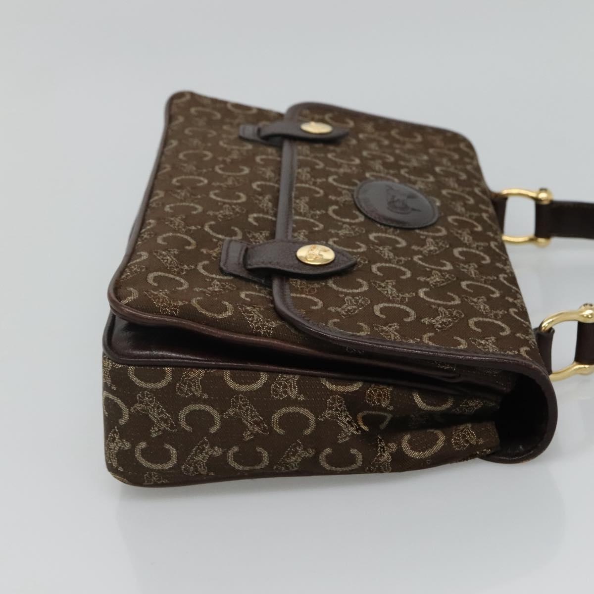 CELINE C Sulky Hand Bag Brown Gold - 5
