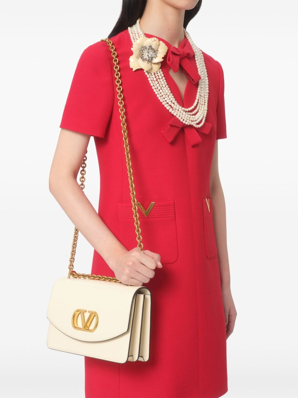 crepe couture mini dress - 6