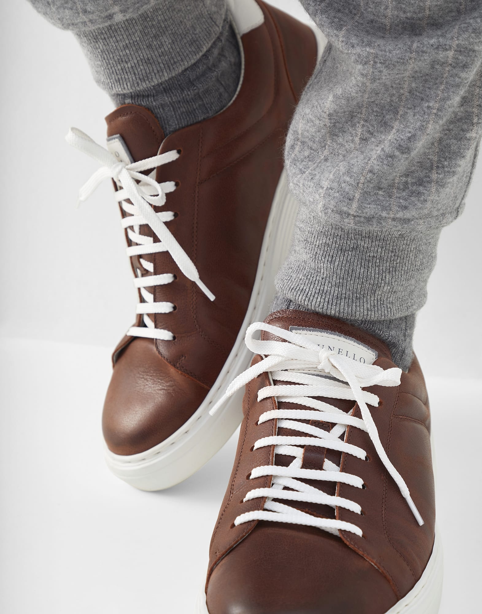 Grained calfskin sneakers - 4
