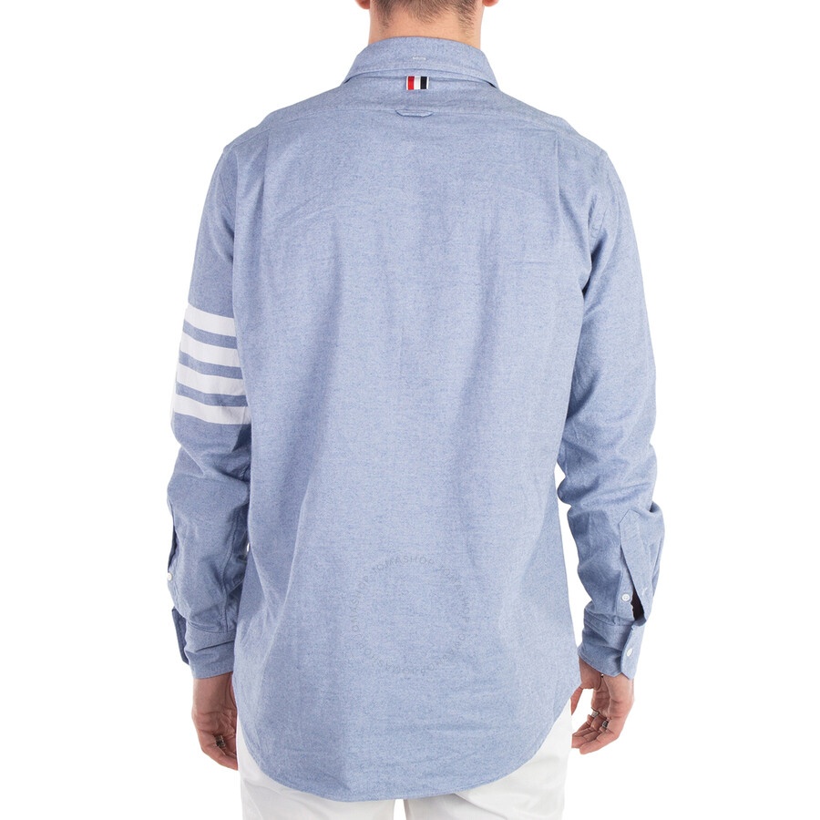 Thom Browne 4 Bar Button Down Flannel Shirt - 3