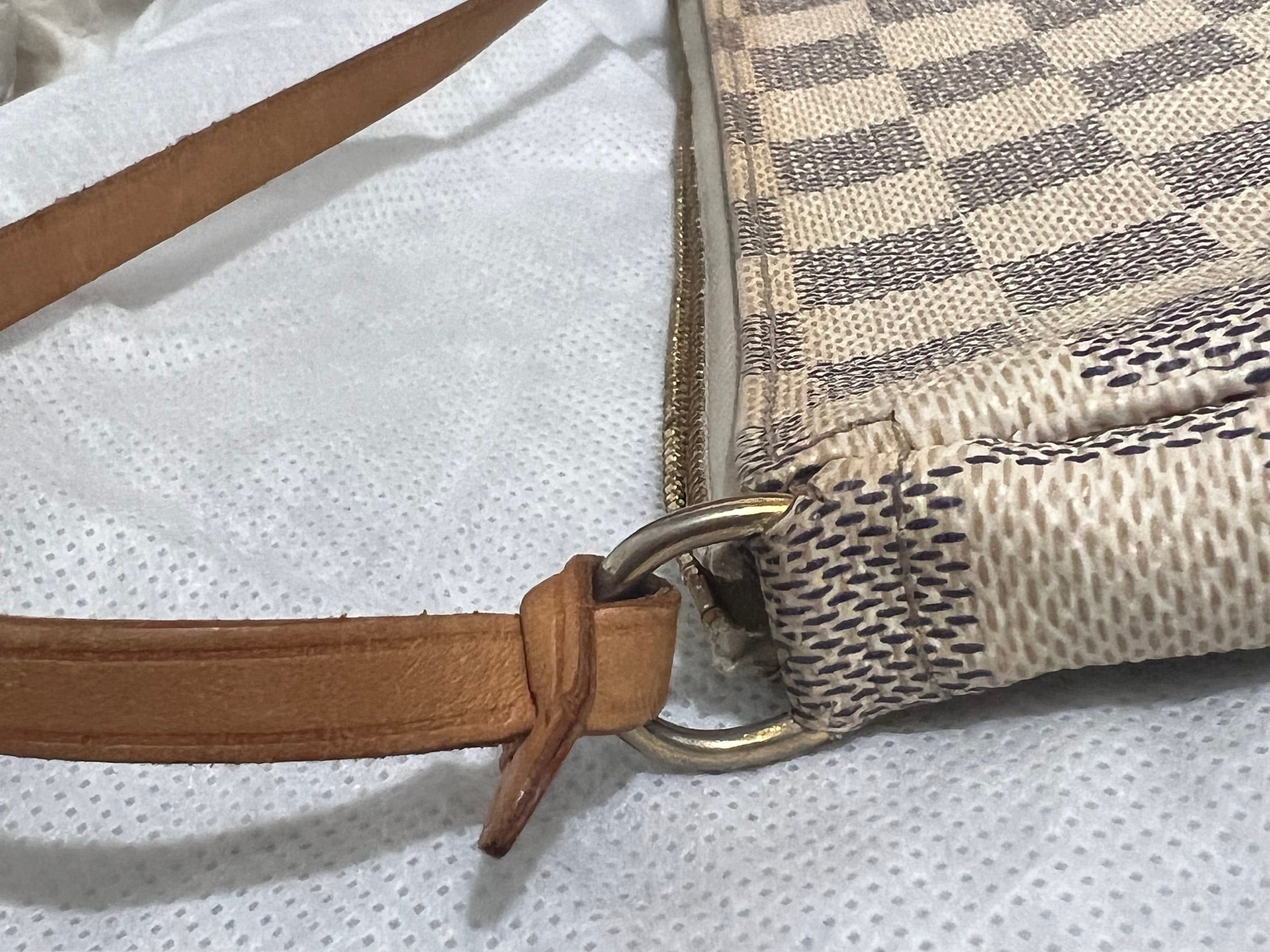 Louis Vuitton Pochette Accessories White  Damier Azur Bag - 13