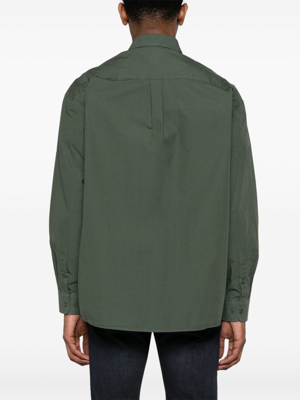 logo-patch organic cotton shirt - 4