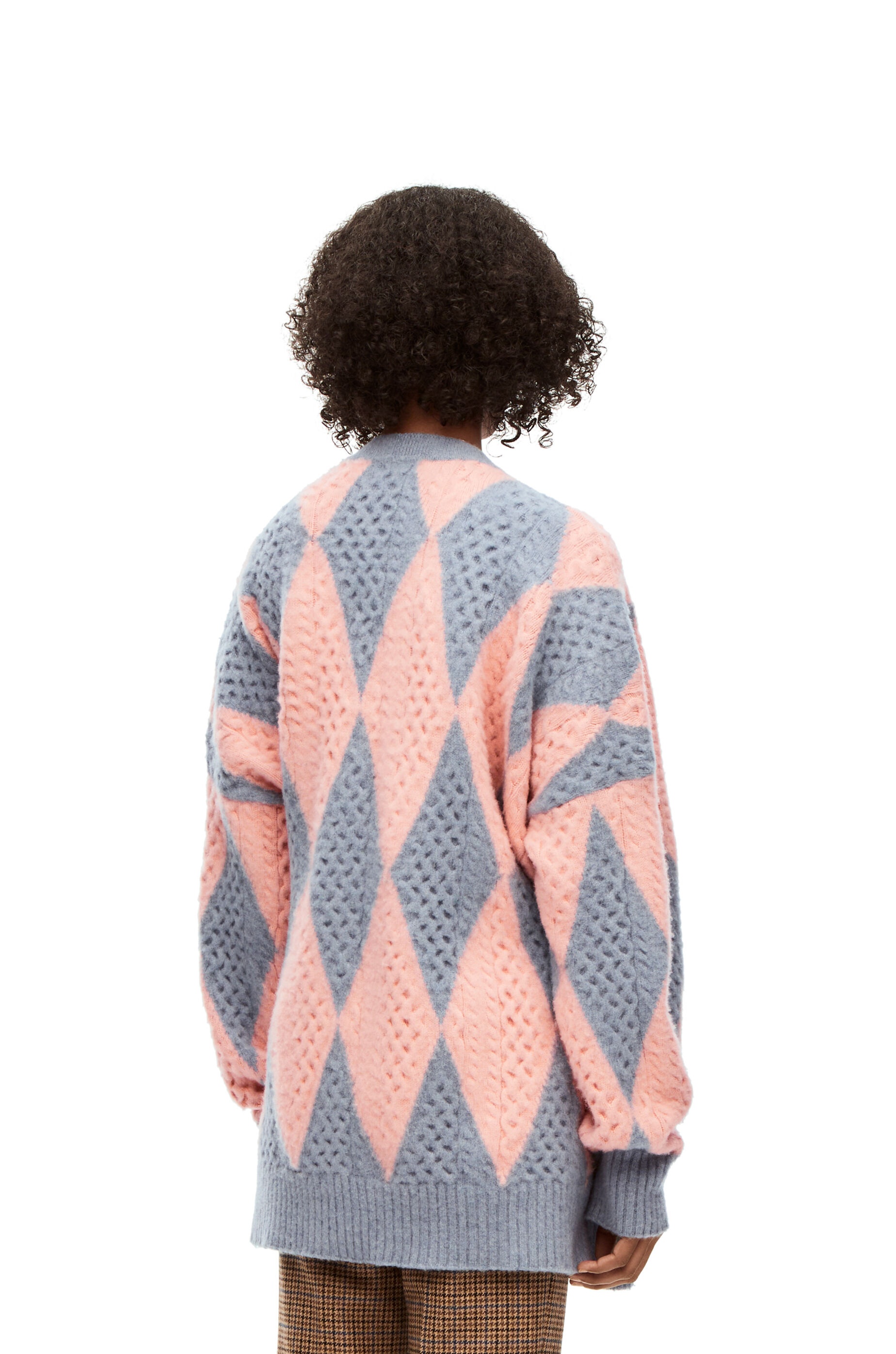 Diamonds cardigan in wool and cashmere blend - 4