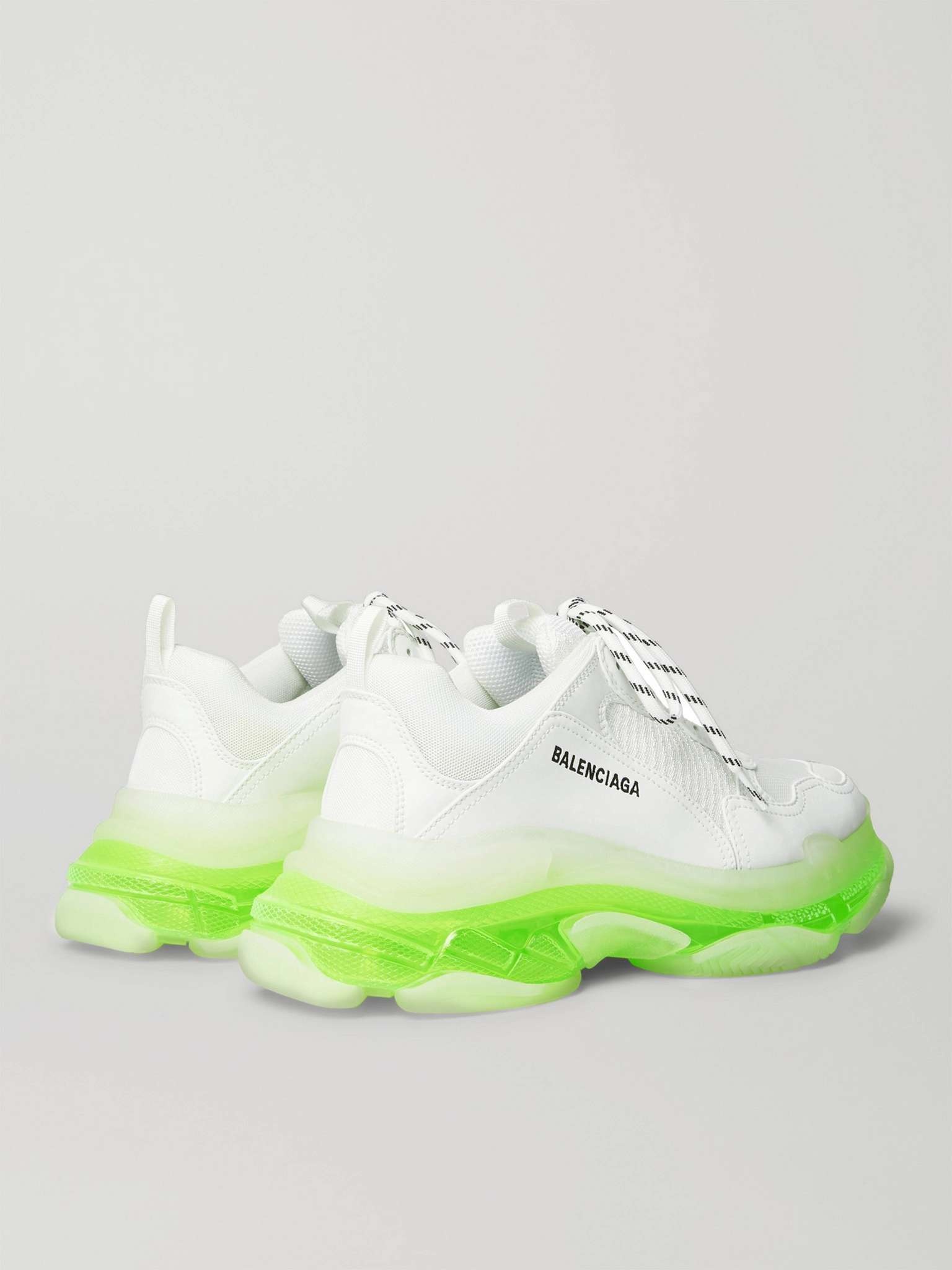 Triple S Clear Sole Mesh and Leather Sneakers - 5