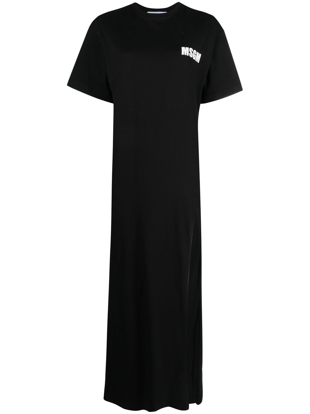 logo-print T-shirt maxi dress - 1