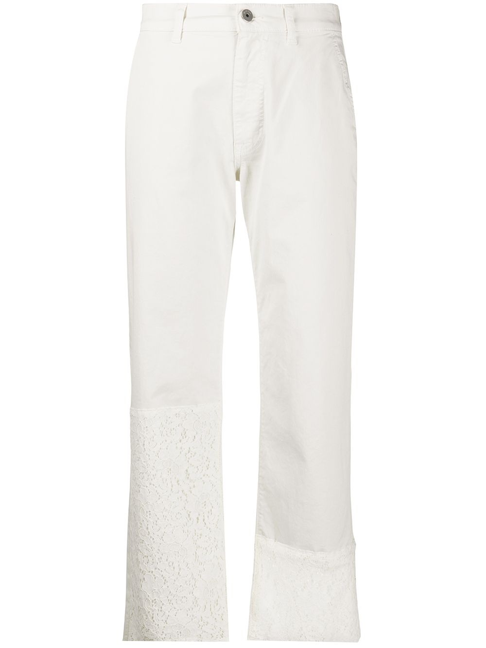 logo straight leg trousers - 1