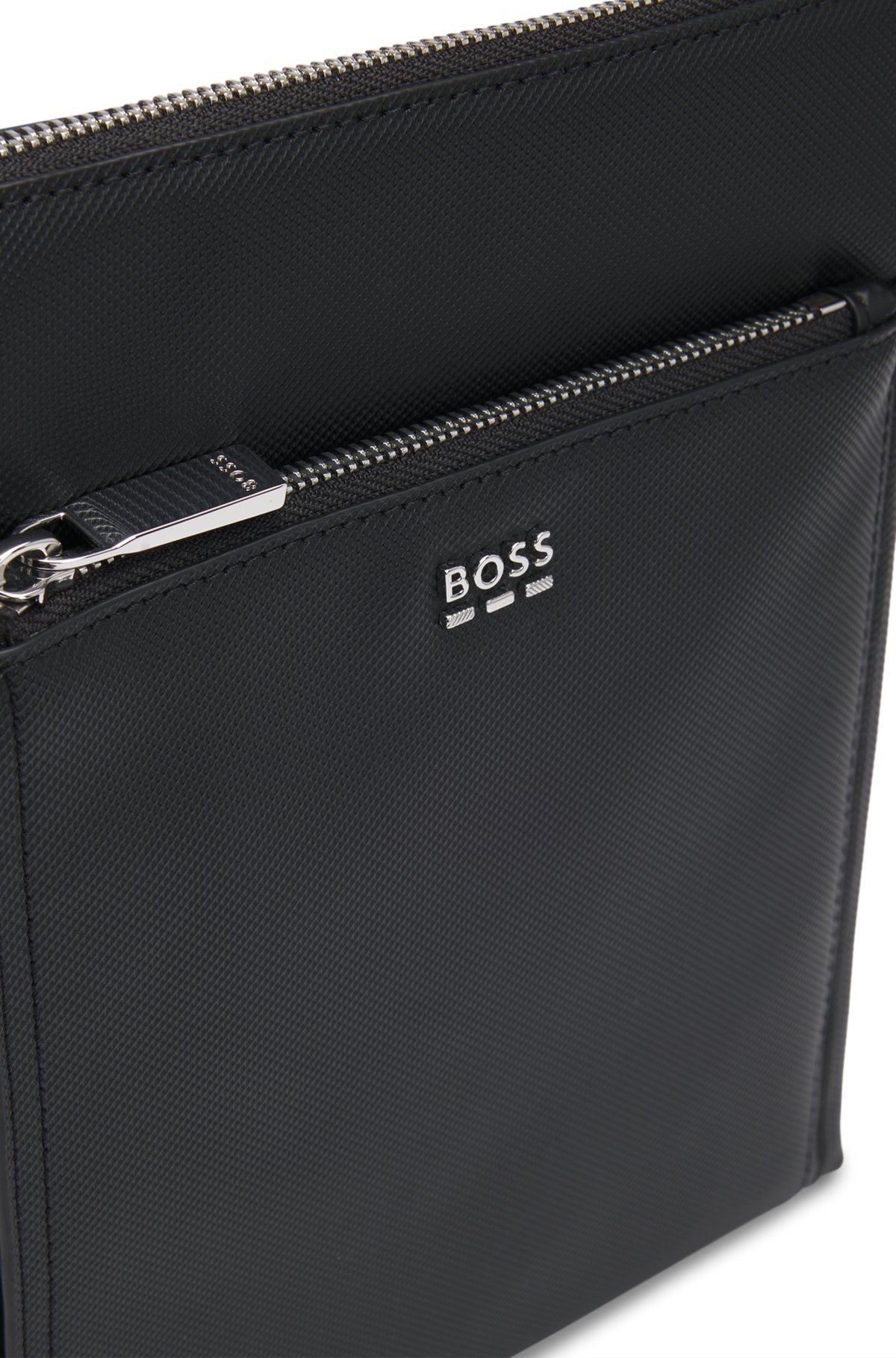 TEXTURED ENVELOPE BAG WITH LOGO HARDWARE - 7