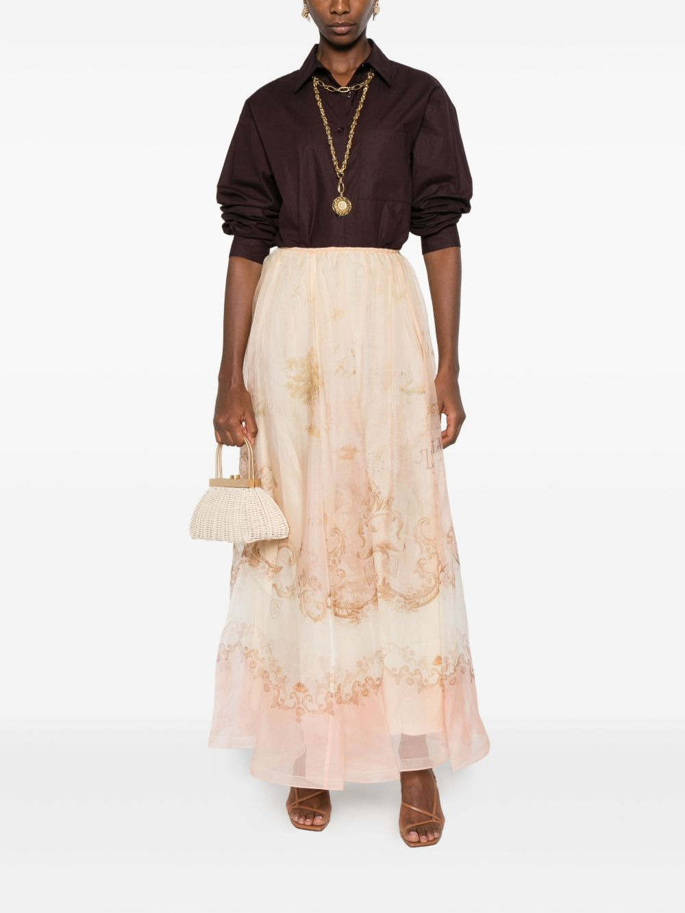 silk pleated skirt - 2
