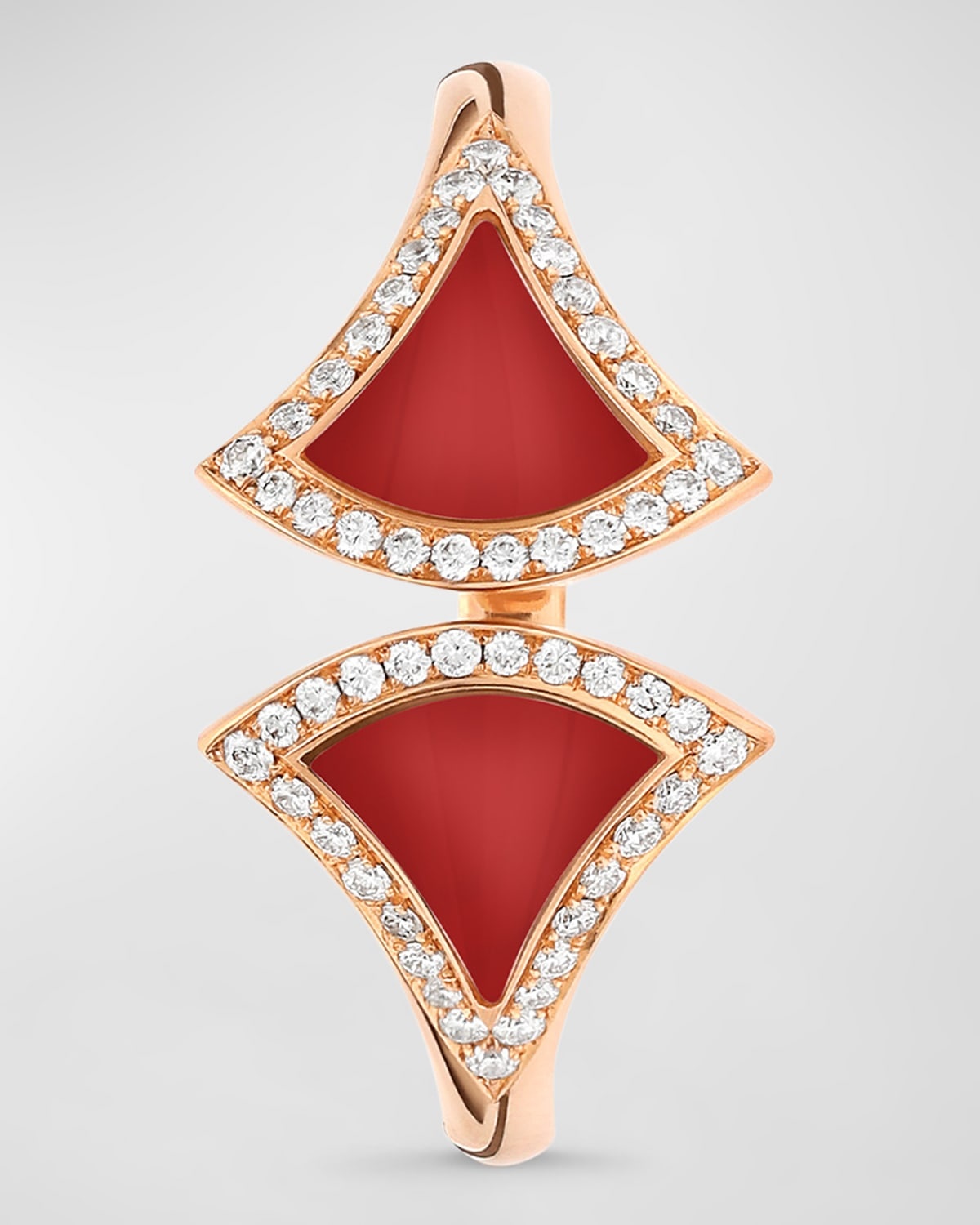 18K Rose Gold Divas' Dream Carnelian and Diamond Pave Ring - 3