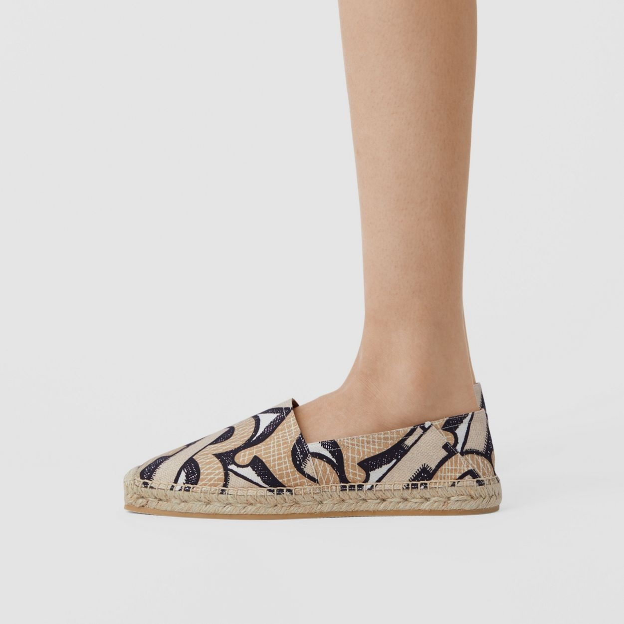 Monogram Print Cotton Canvas Espadrilles - 4