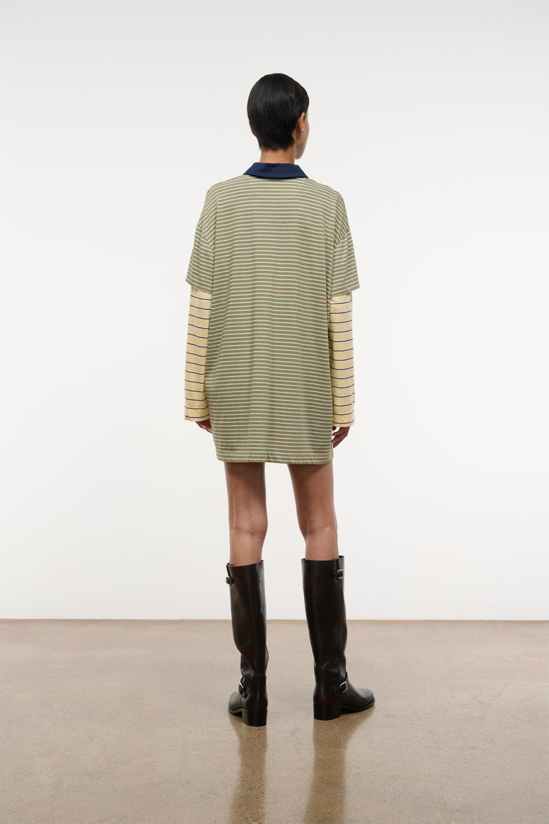 STAUD IVAR DRESS PORTO STRIPE MULTI 5