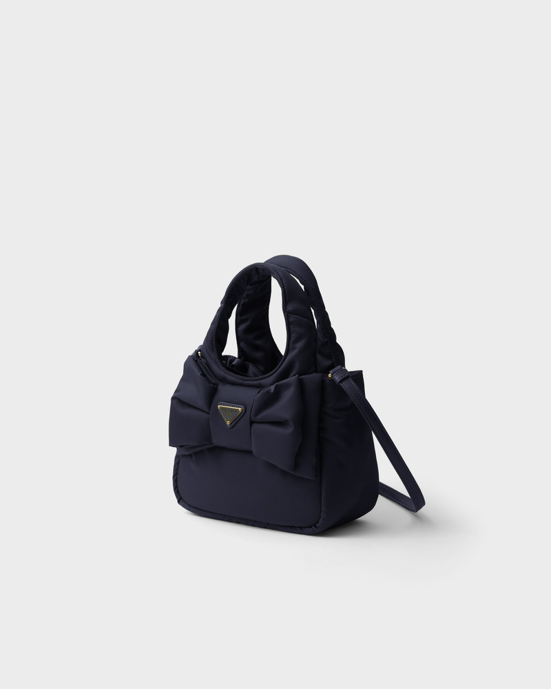 Padded Re-Nylon mini-bag with bow 3