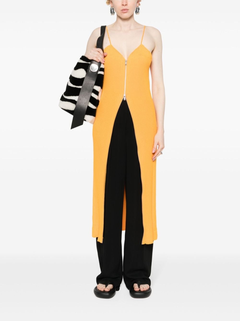 knitted zip-up dress - 2