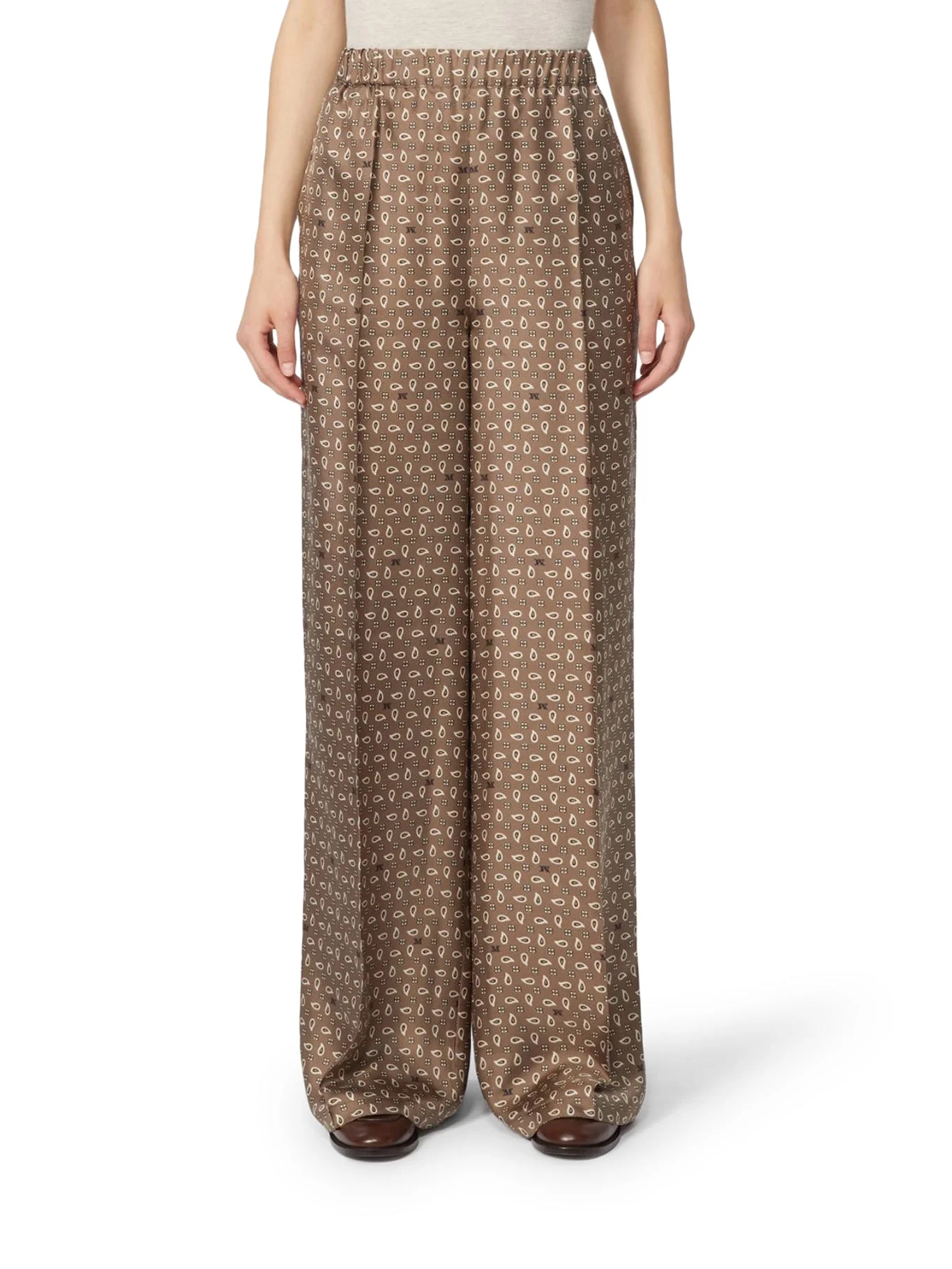 PRINTED SILK TROUSERS - 1