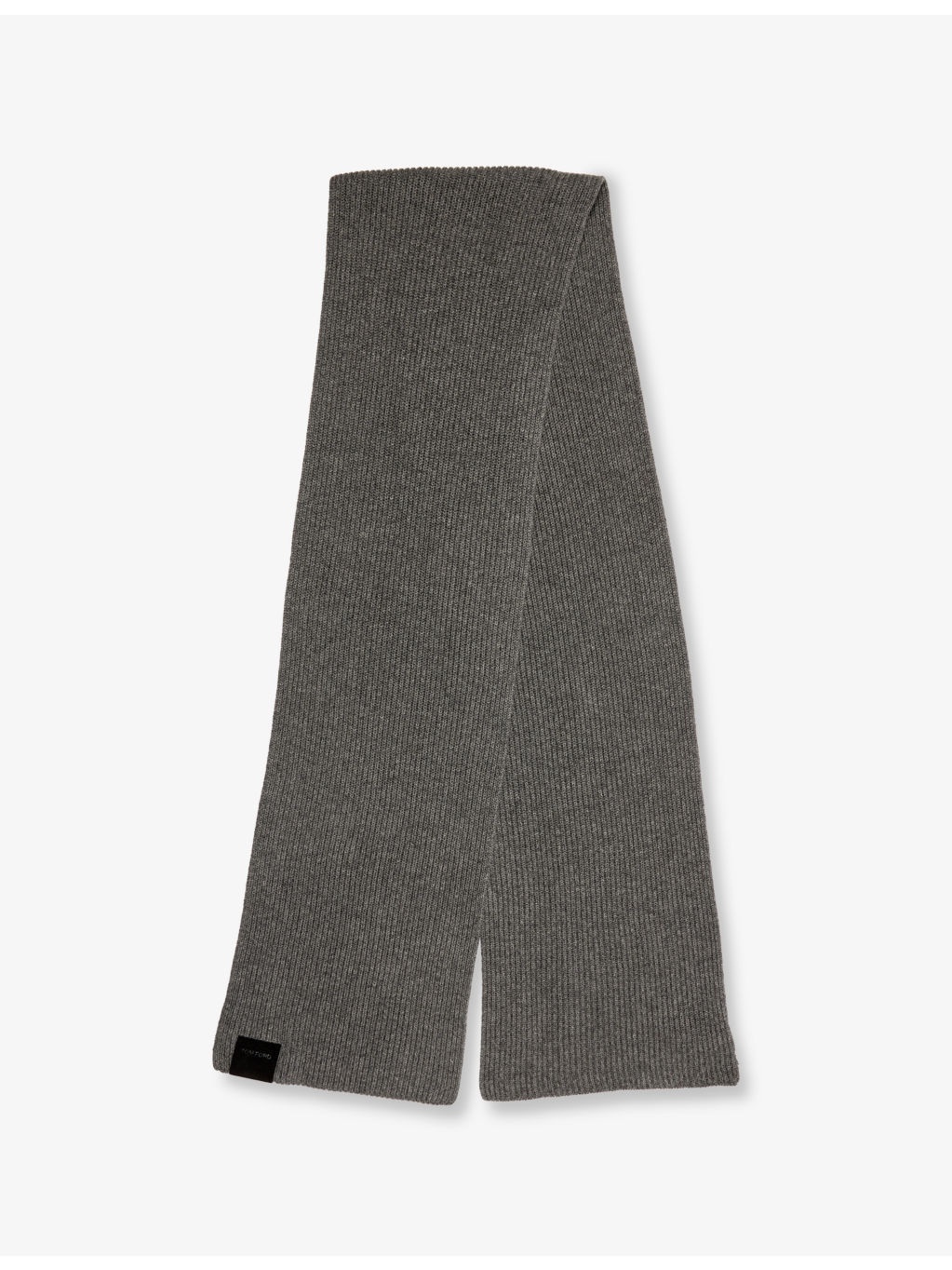 Logo-Tab Brushed Cashmere Scarf - 1