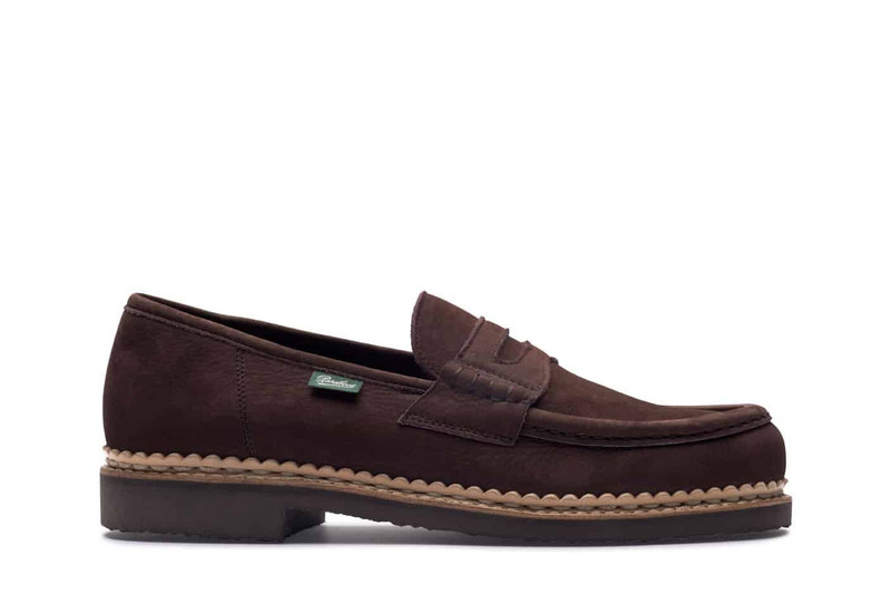 Nantes Taurillon Nubuck Chocolate - Rubber Sole 1