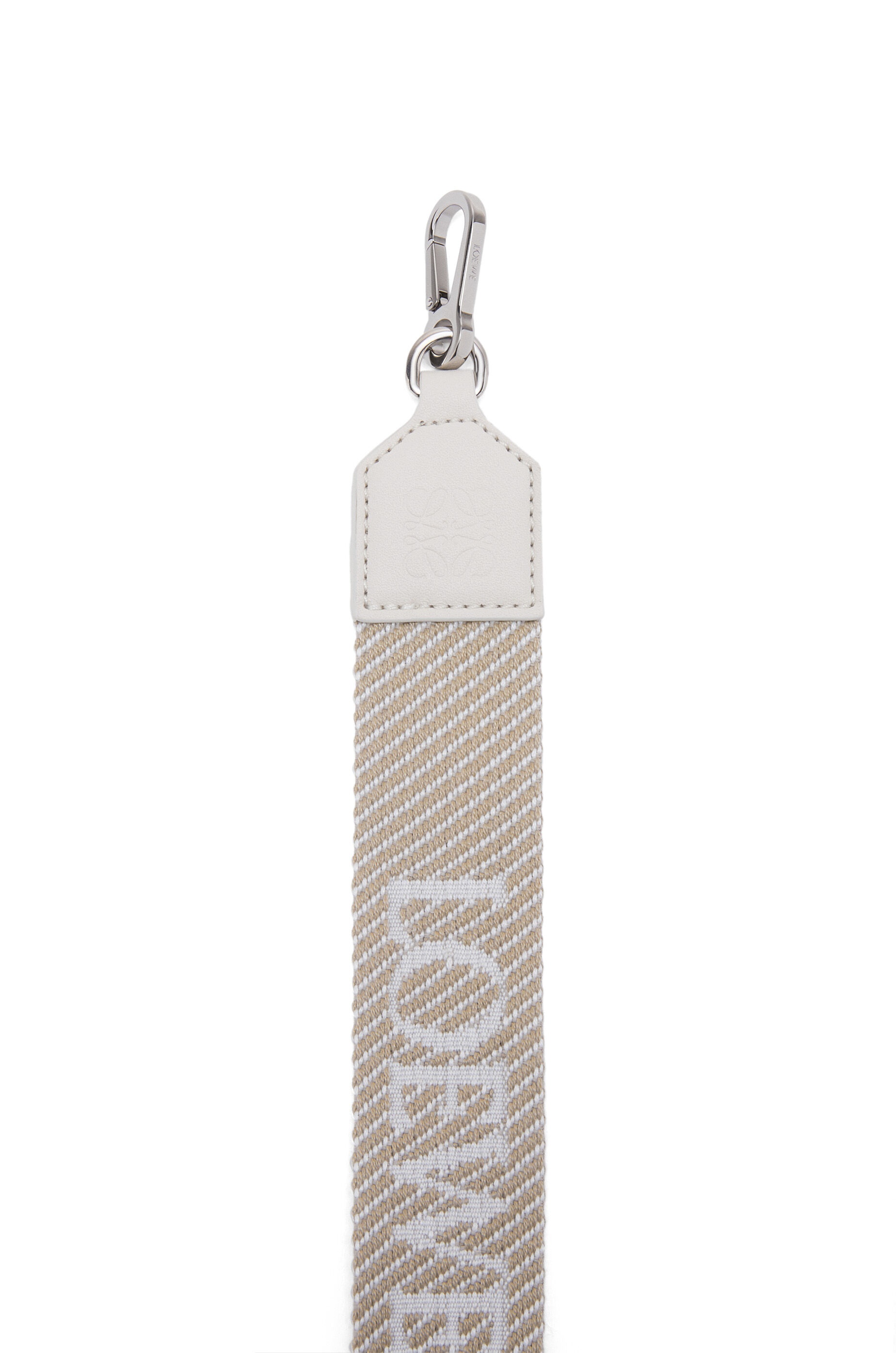 LOEWE chevron webbing strap in wool and calfskin - 2