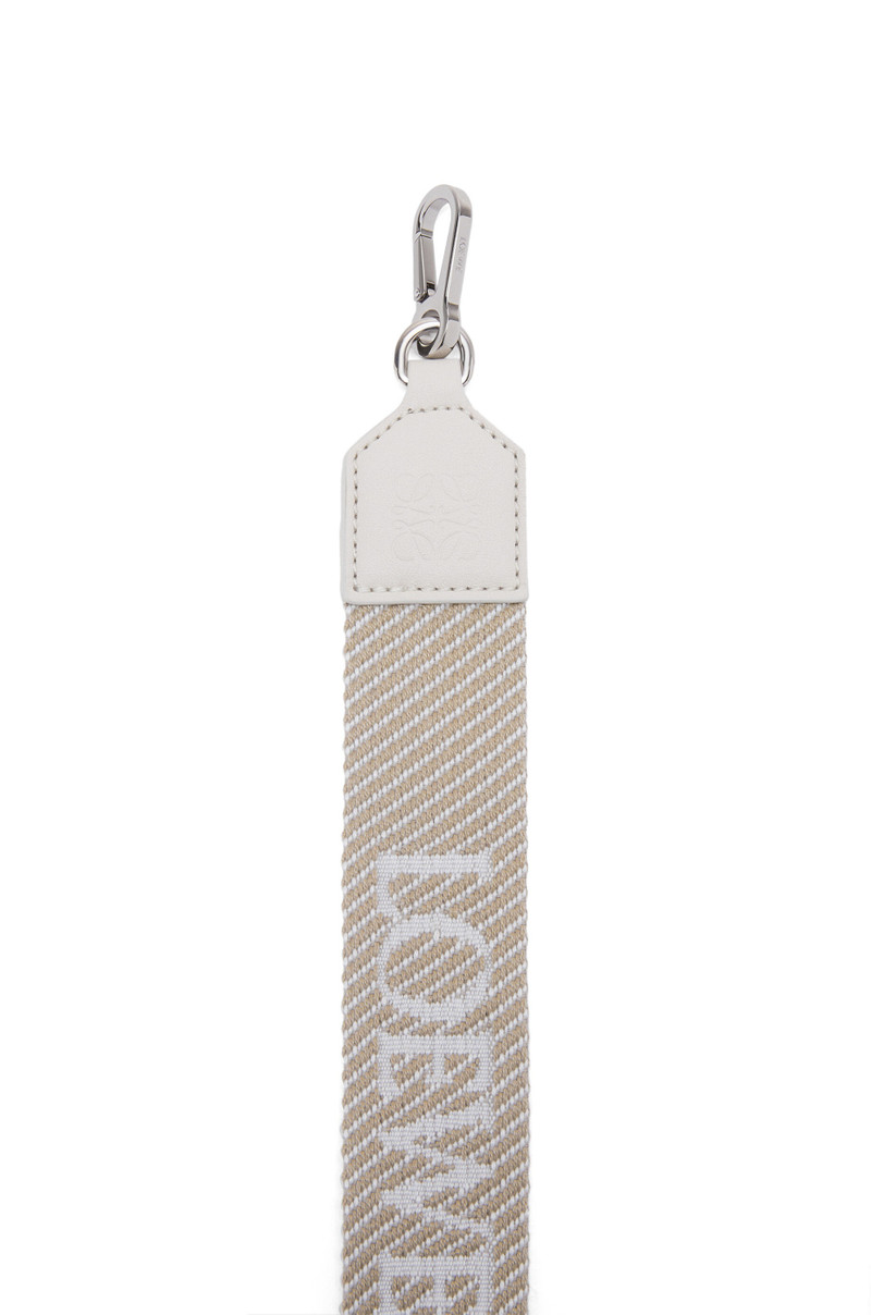 Loewe LOEWE chevron webbing strap in wool and calfskin outlook