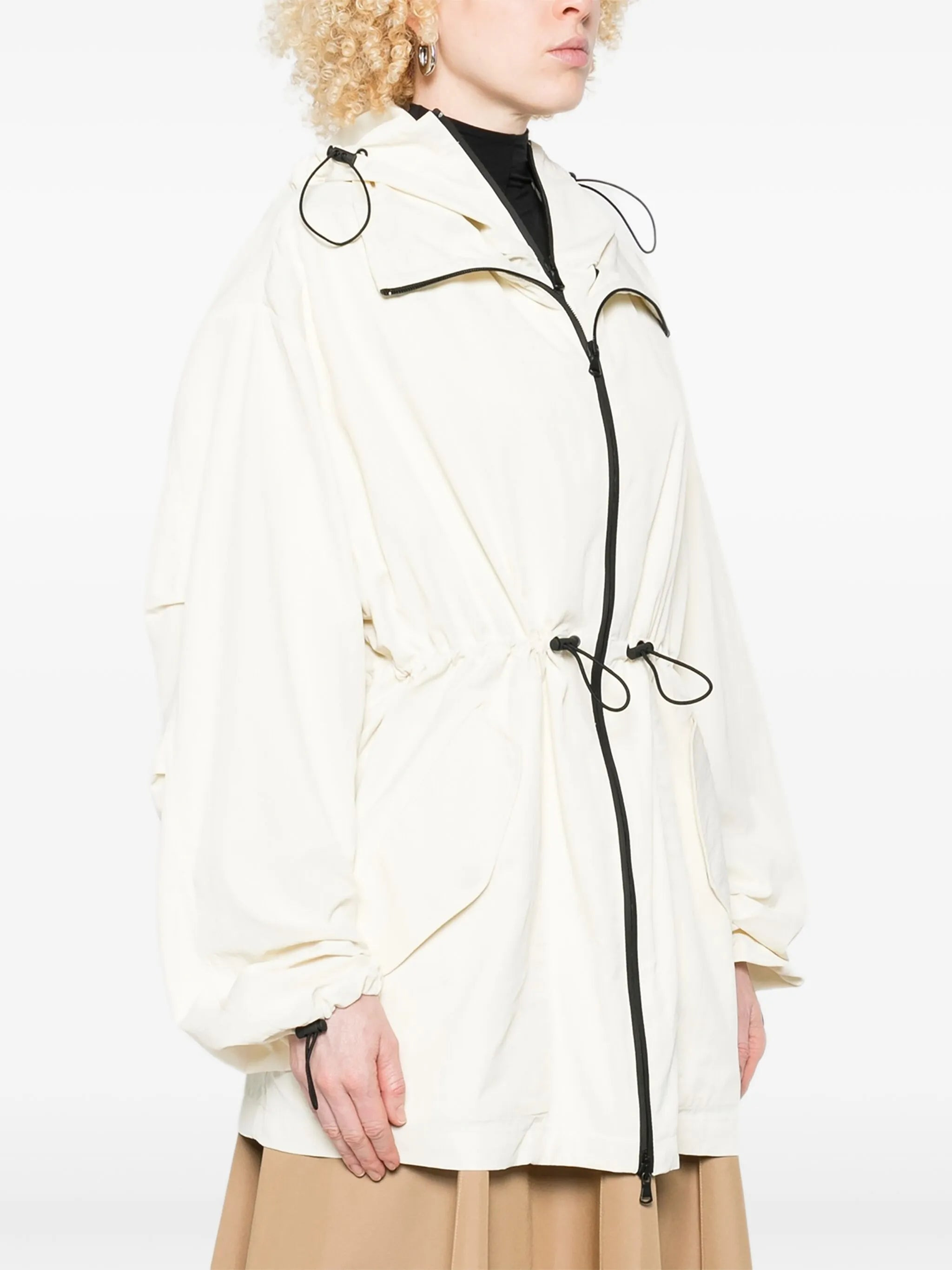 x RHW hooded drawstring coat - 3