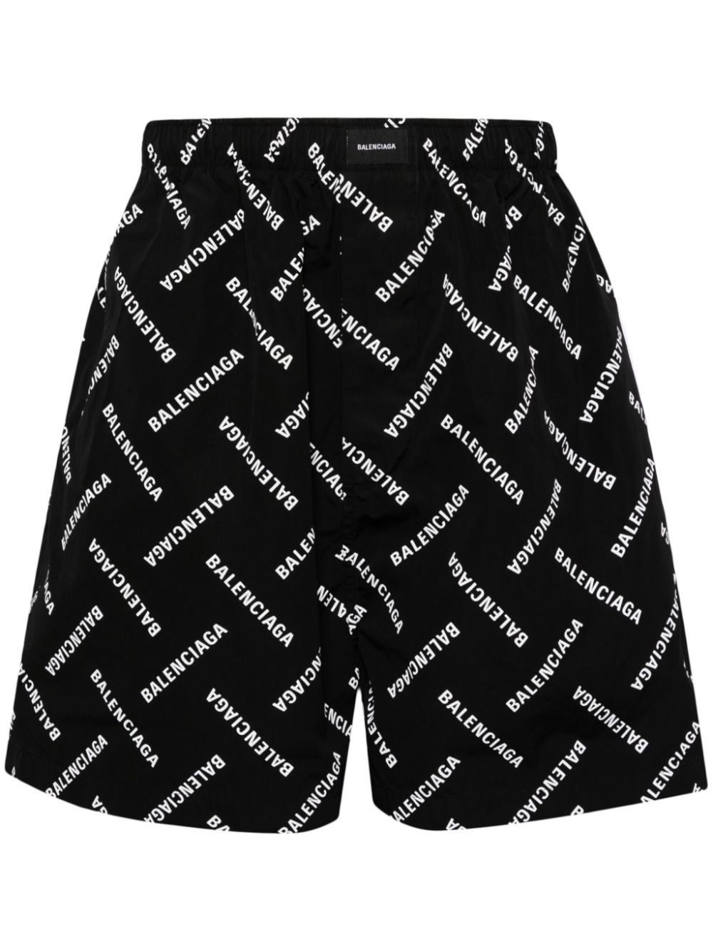 logo-print cotton shorts - 1