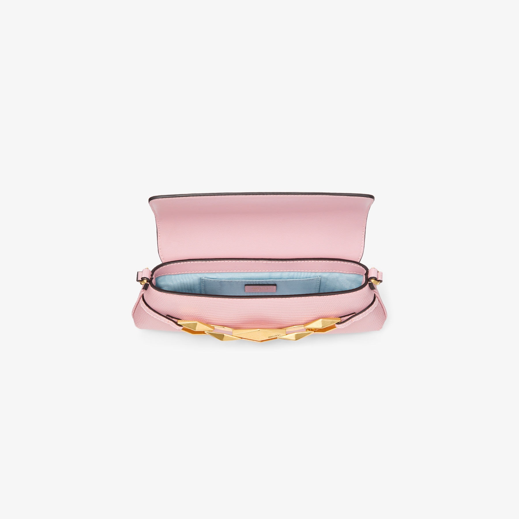 JIMMY CHOO Diamond shoulder E/W バッグ Diamond Shoulder | Rose Lizard Print Mini Bag | JIMMY CHOO