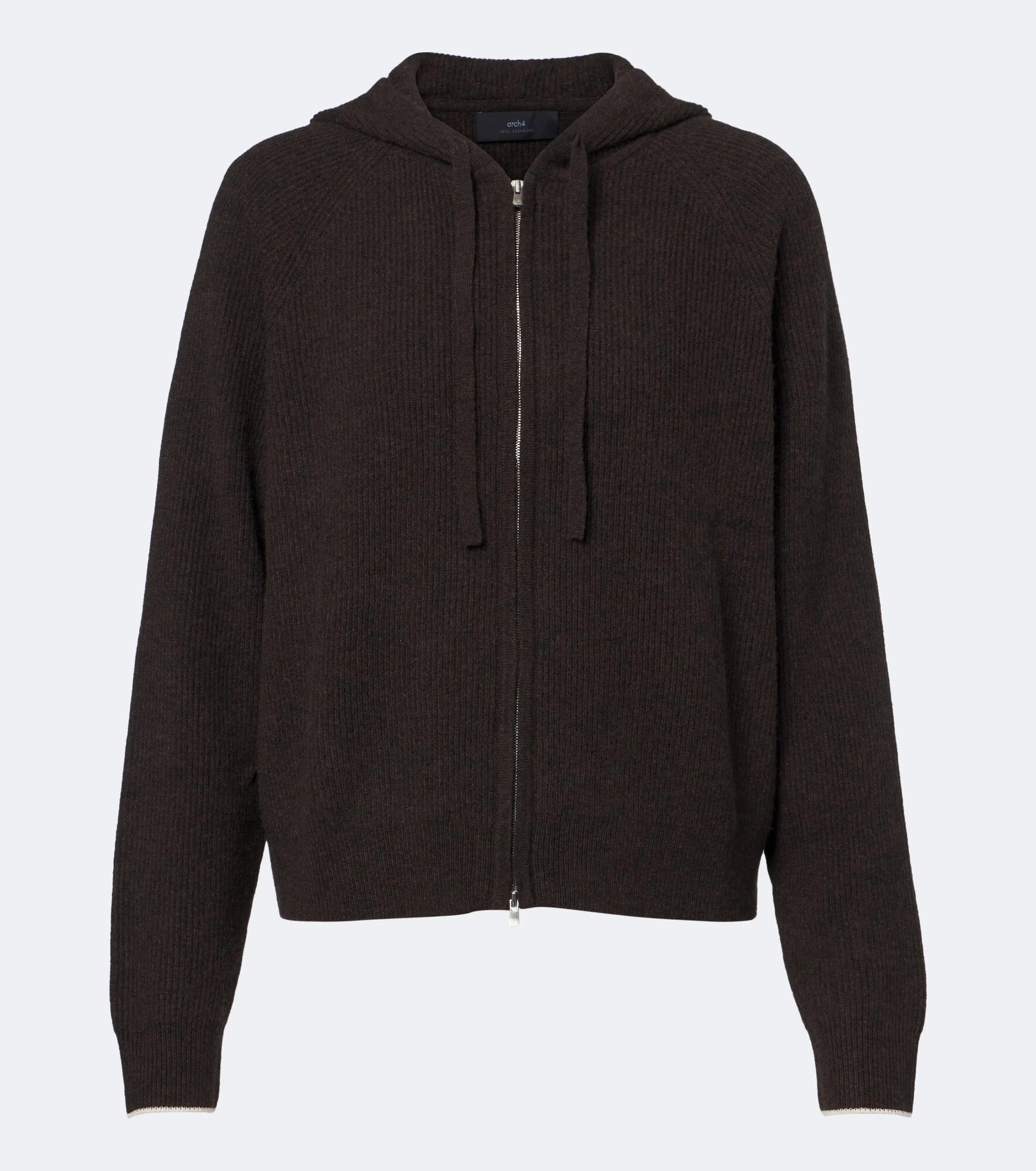 Bray ribbed-knit cashmere hoodie - 1