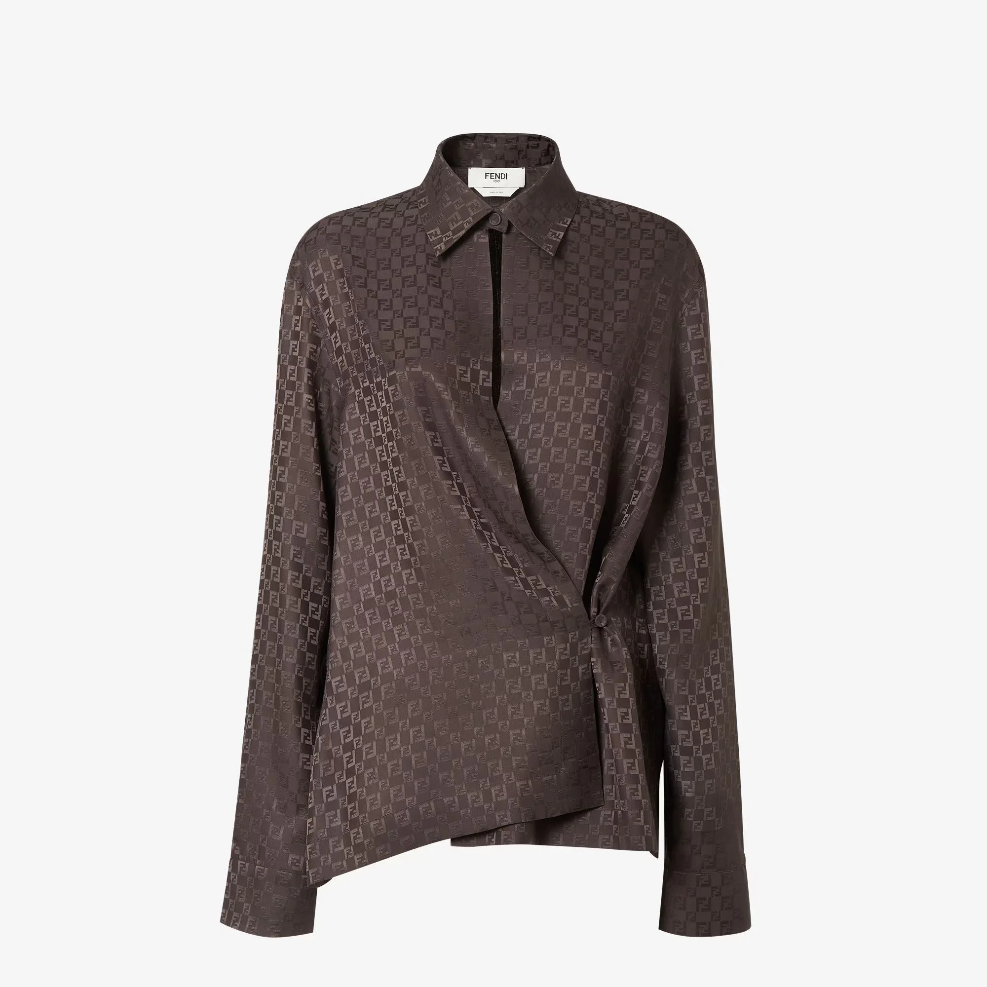 Fendi Jacquard Ff Silk Shirt - 1