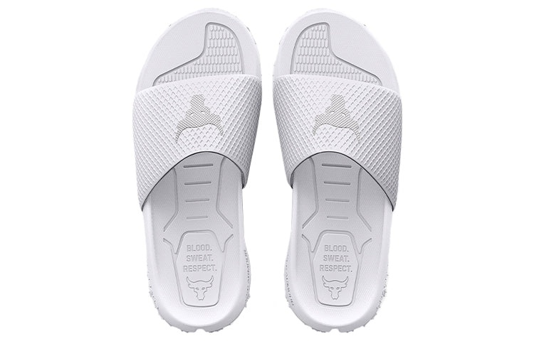 Under Armour Project Rock Slide 'White Halo Grey' 3025237-101 - 4