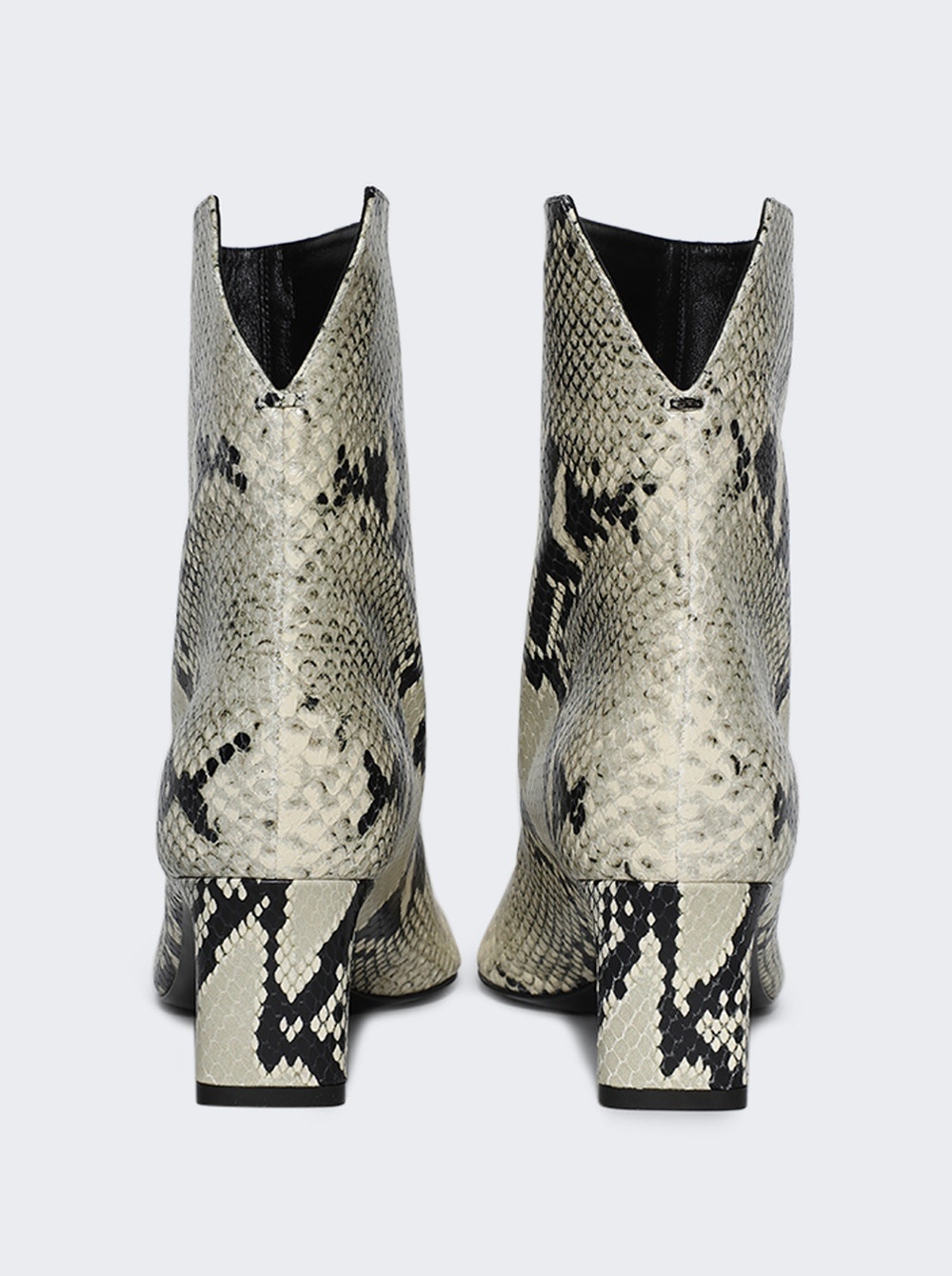 Ona Ankle Boot Natural Python-embossed Leather - 4