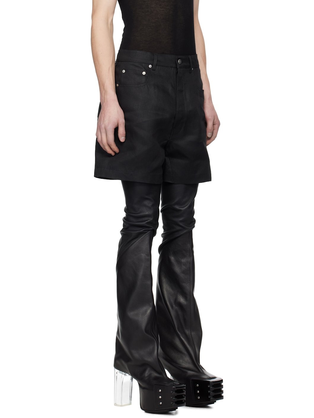 Black Hollywood Geth Cutoff Shorts - 2