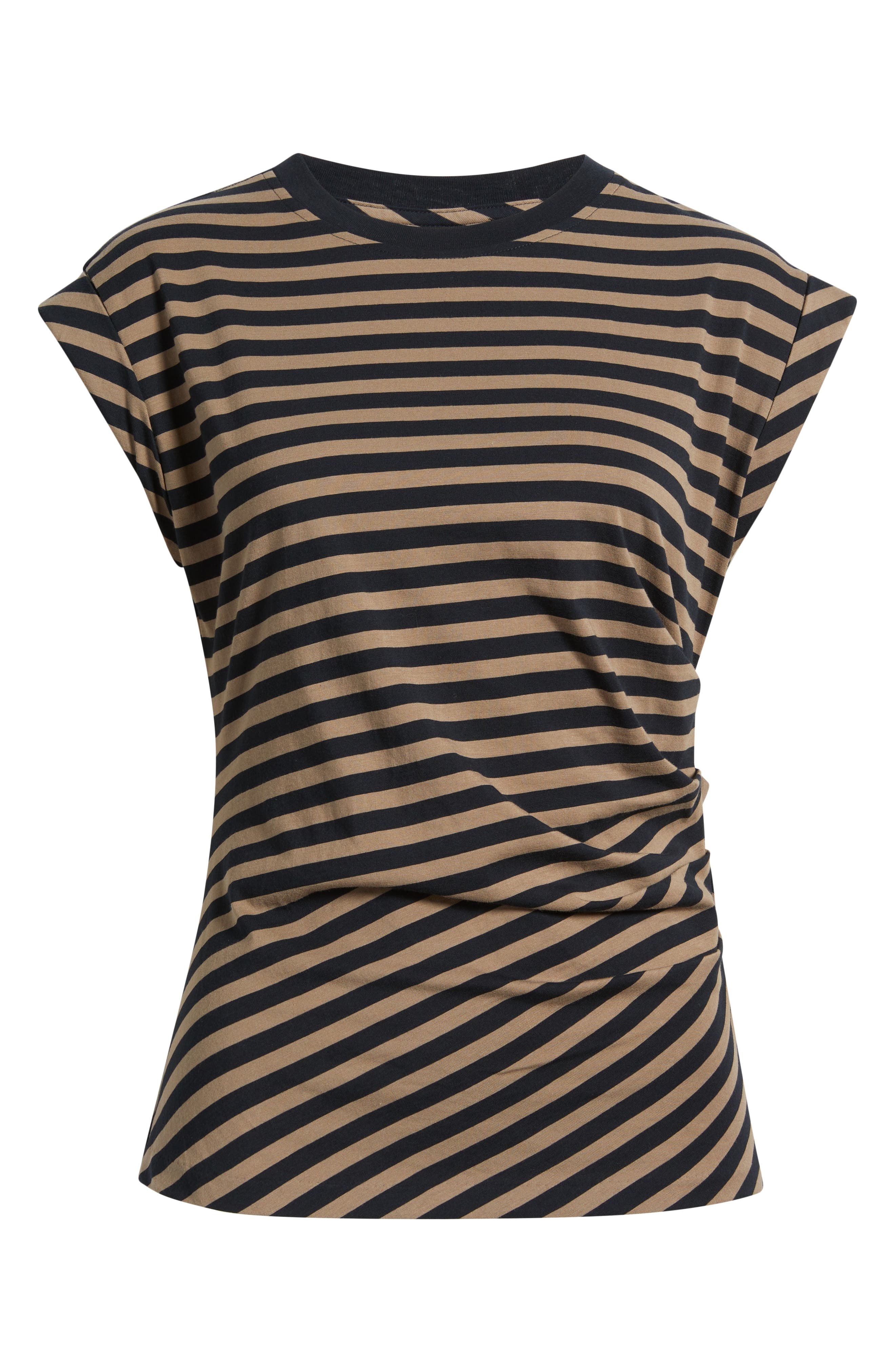 BOSS Epka Stripe Cotton Muscle T-Shirt in Sky Captain Pumice Stripe at Nordstrom - 5