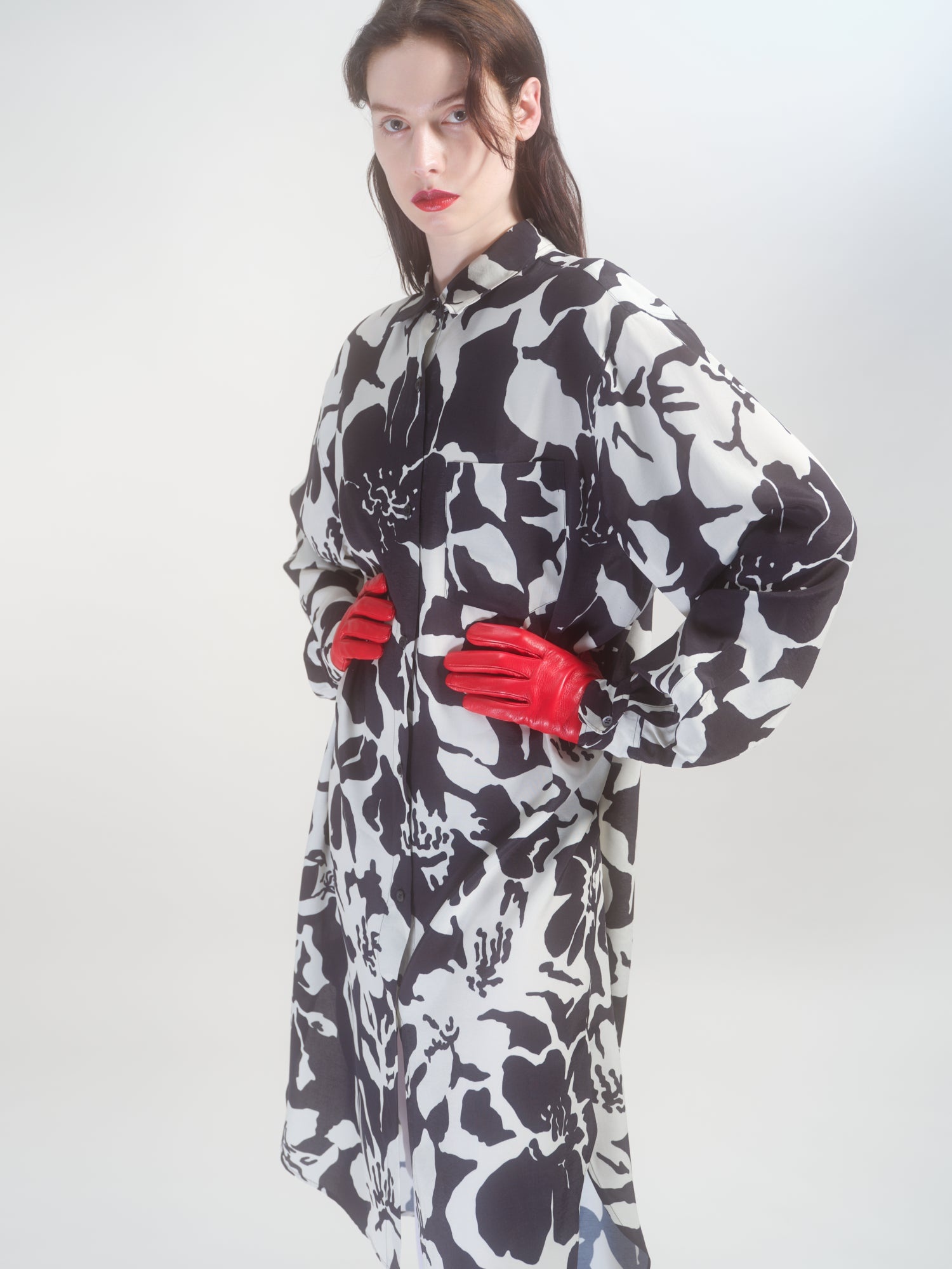 FLORAL SHIRT DRESS - 6