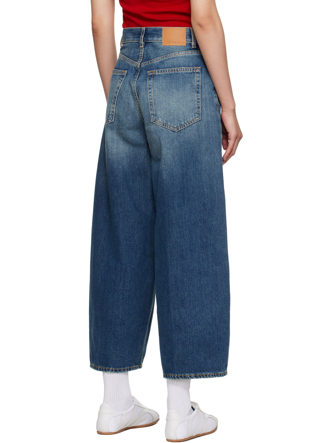 Blue Cropped Roomy Jeans - 3
