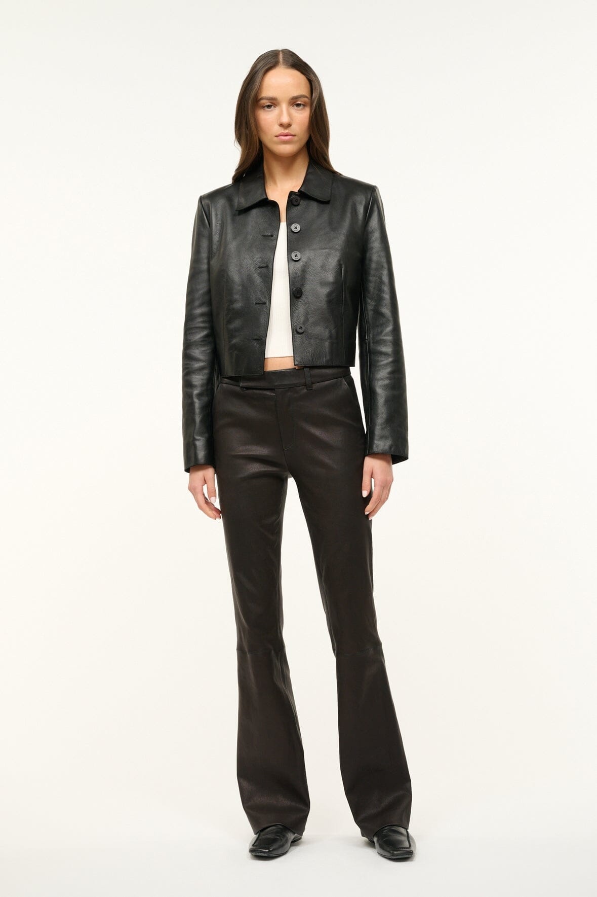 STAUD LEATHER MARINO JACKET BLACK - 3