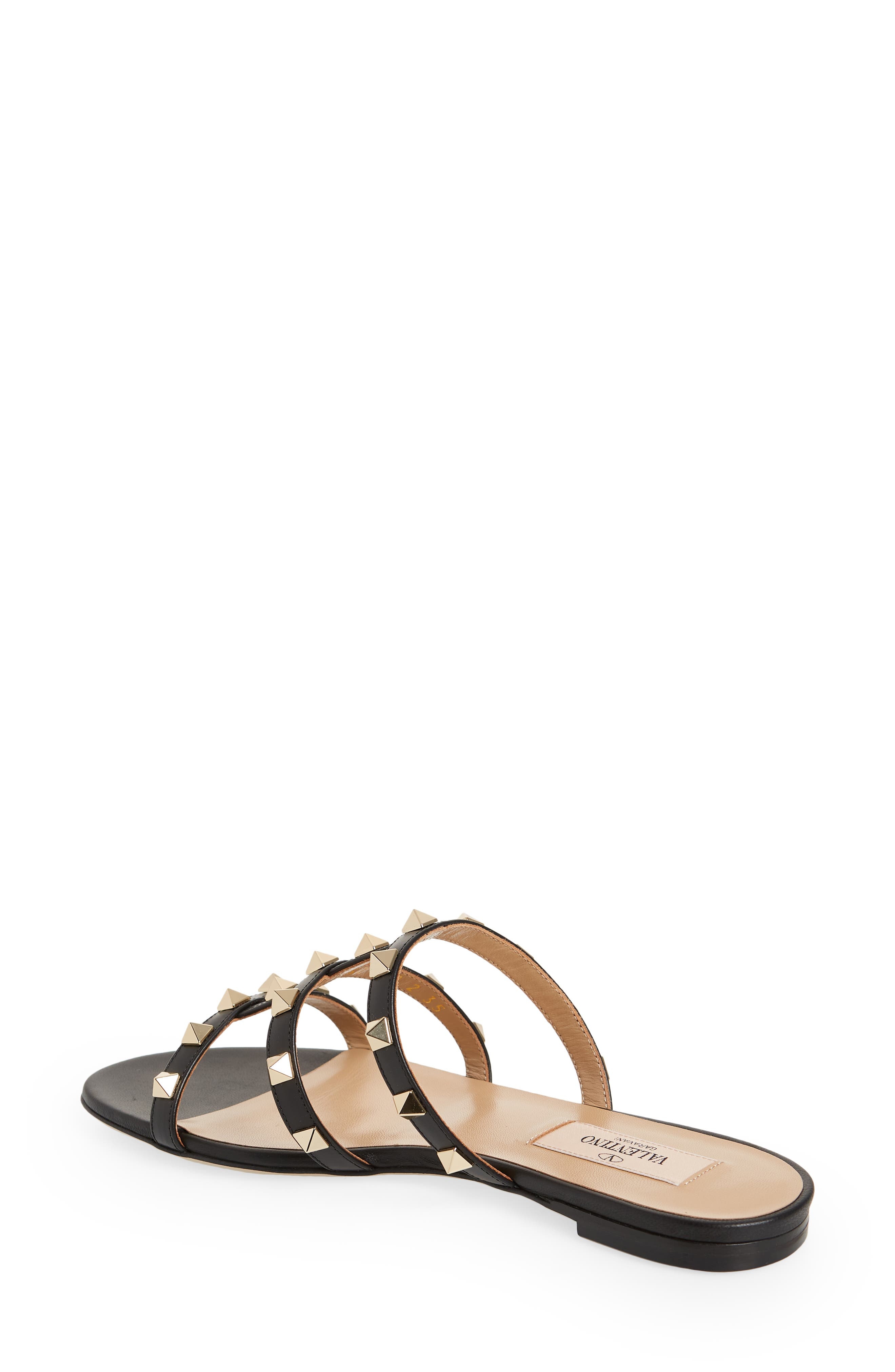 Valentino Garavani Rockstud Slide Sandal in 0No Nero at Nordstrom - 2