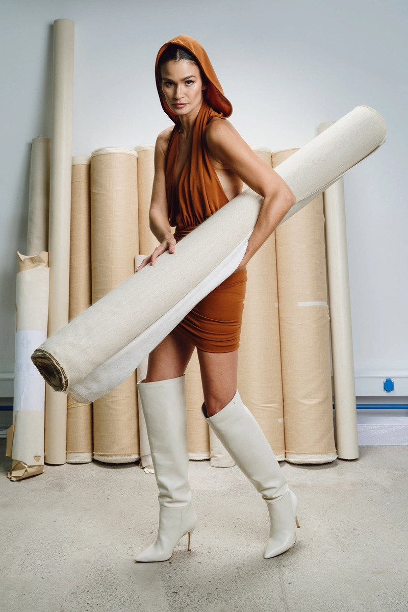 Larroudé Kate Hi Boot In Ivory Leather outlook