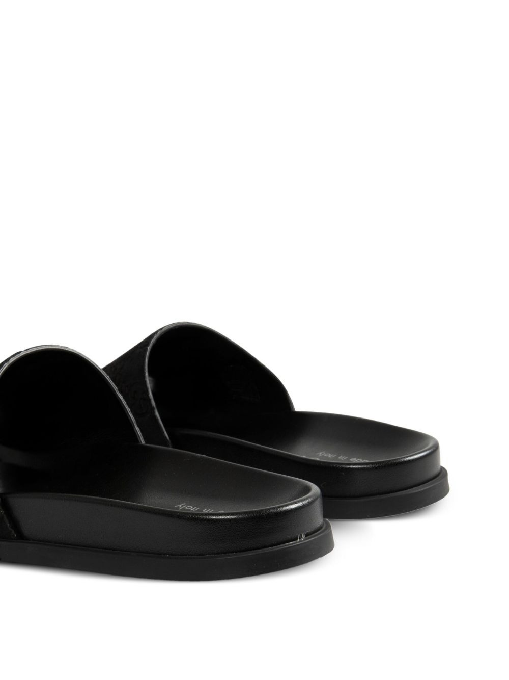 GG-pattern suede sandals - 4
