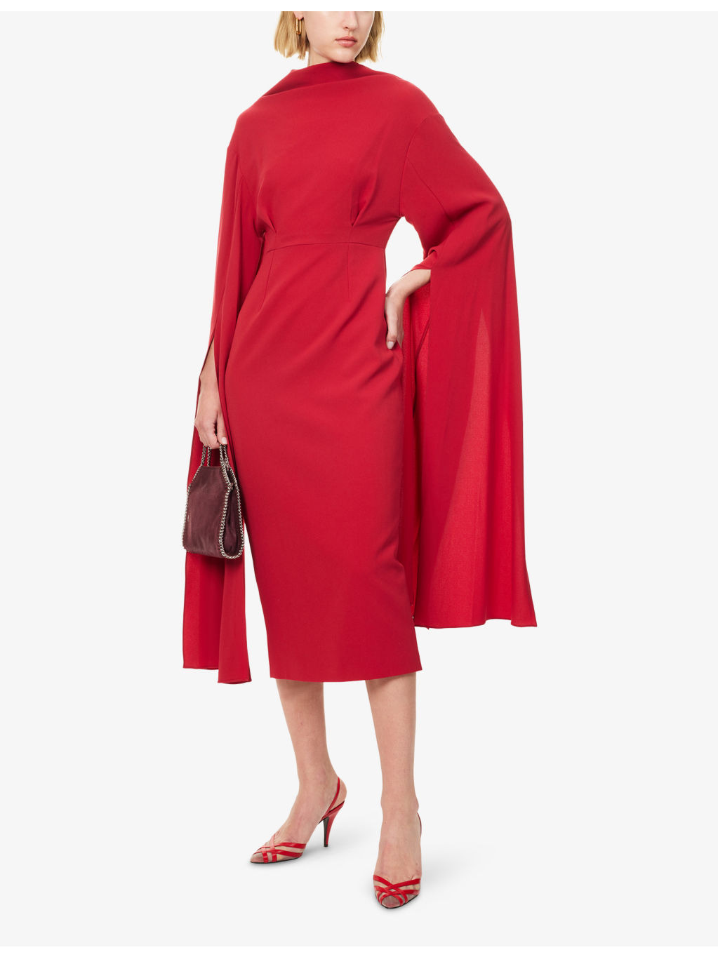 Nour Plunge-V-Neck Woven Maxi Dress - 2