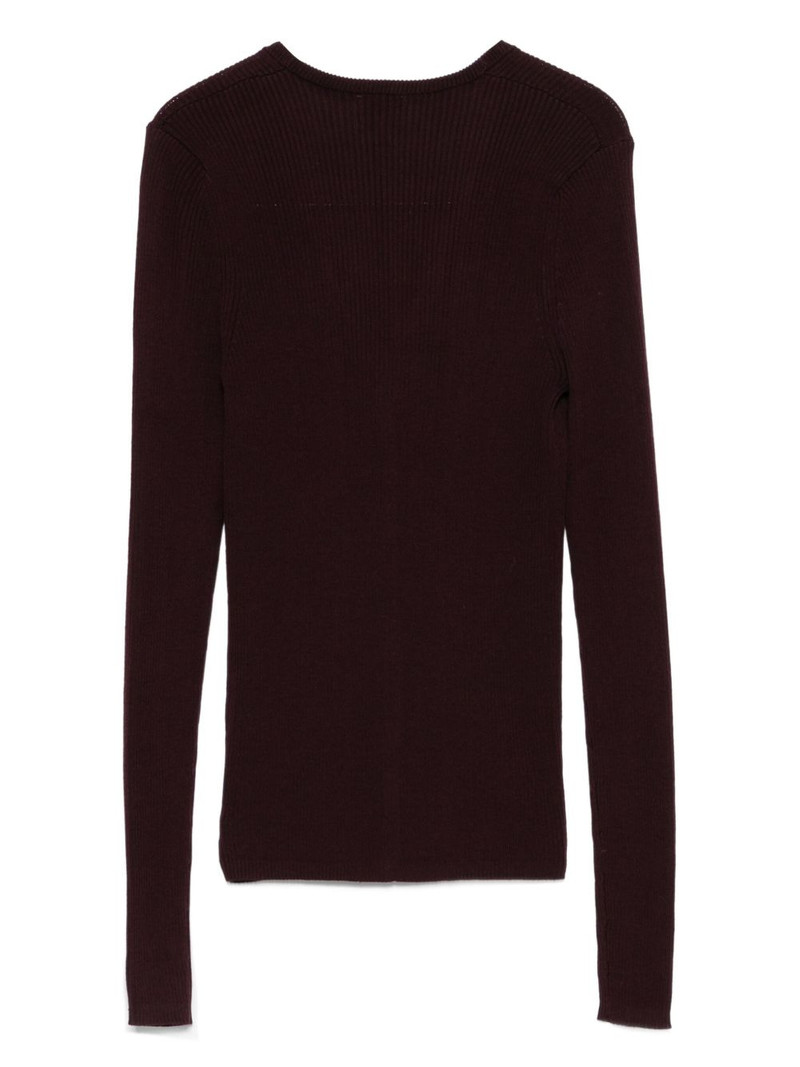 HERSKIND ribbed V-neck cardigan outlook