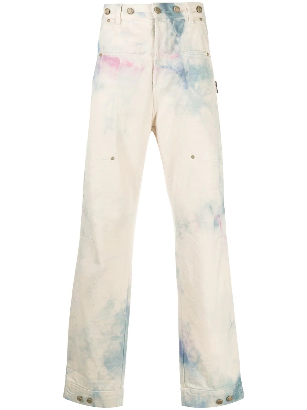 tie-dye print jeans - 1