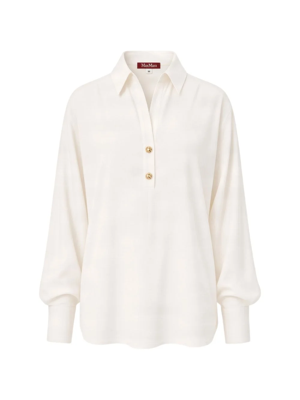 Aia gold-tone button silk blouse - 1