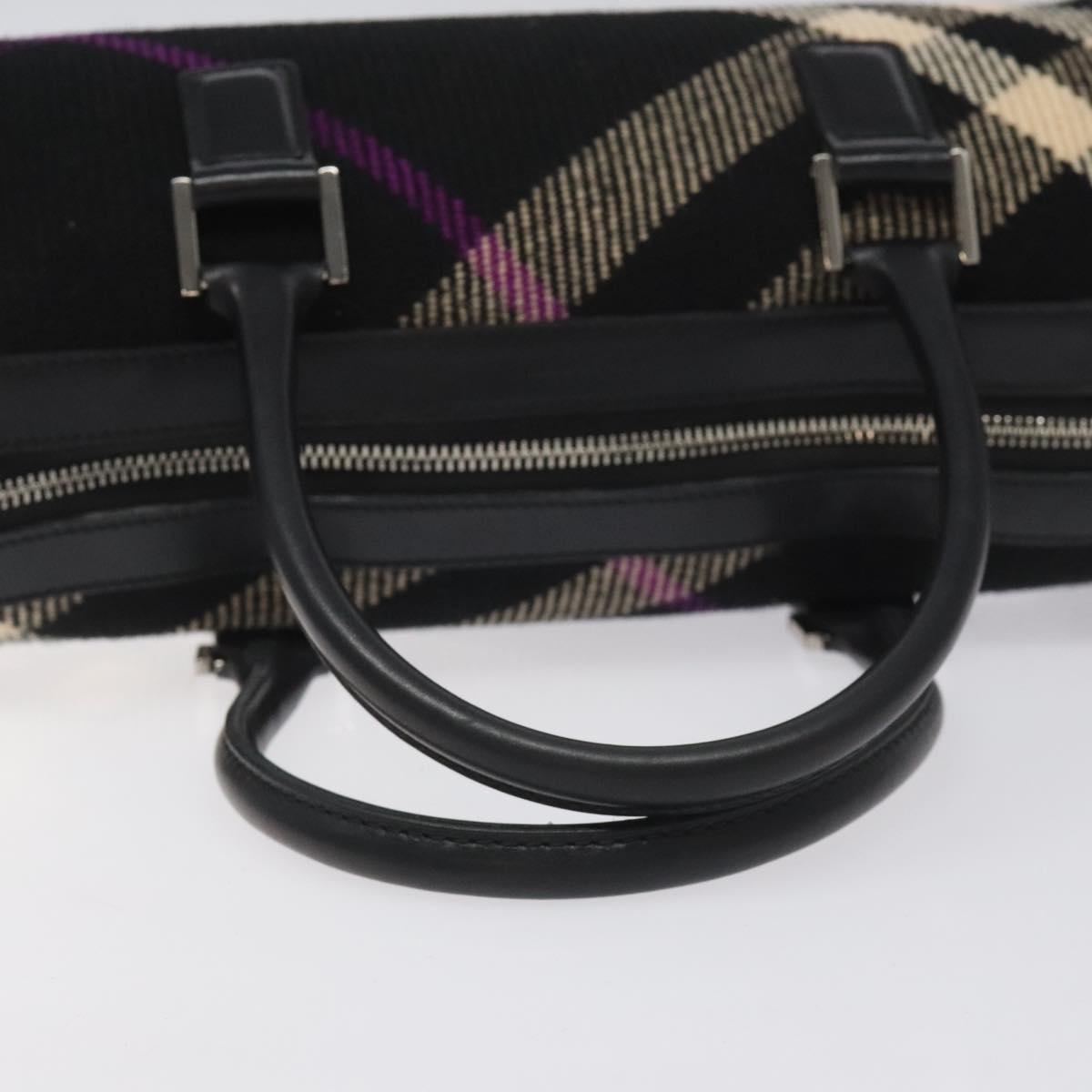 Burberry Hand Bag Wool Black - 7