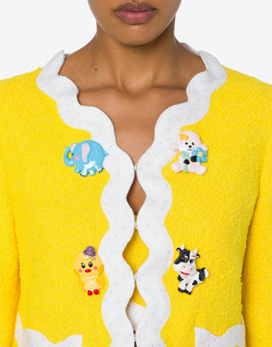 TOY BUTTONS TWEED JACKET - 4